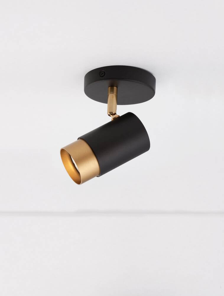 Pogno Deckenleuchte Ø 5,4cm Schwarz, Gold