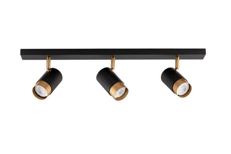 Pogno taklampa 3-Flame svart, guld