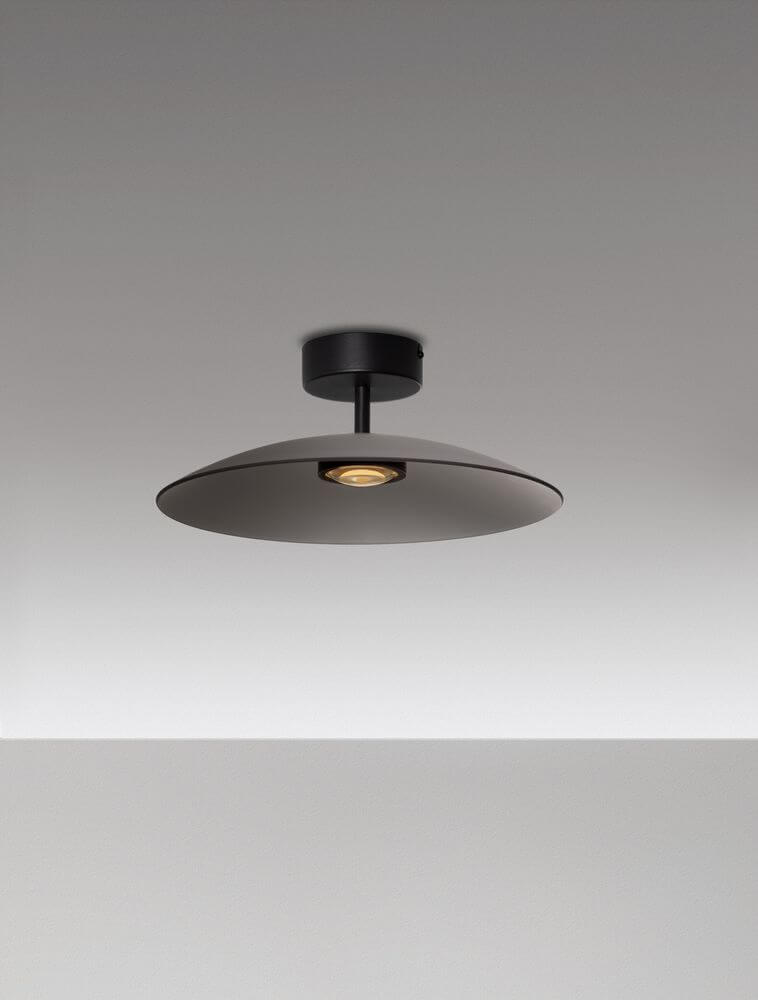 Polifemo LED Deckenleuchte Ø 40cm Up & Down 3000K in modernem Design und eleganter Schwarz-Grau-Farbe.