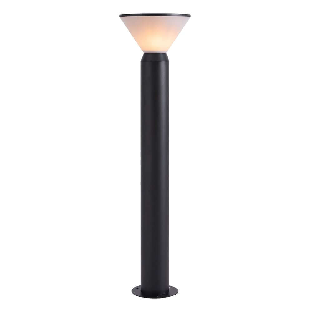 Pollerleuchte Noorstad IP44 in modernem Design mit 360°-Lichtausstoß für Terrasse und Gartenbeleuchtung.