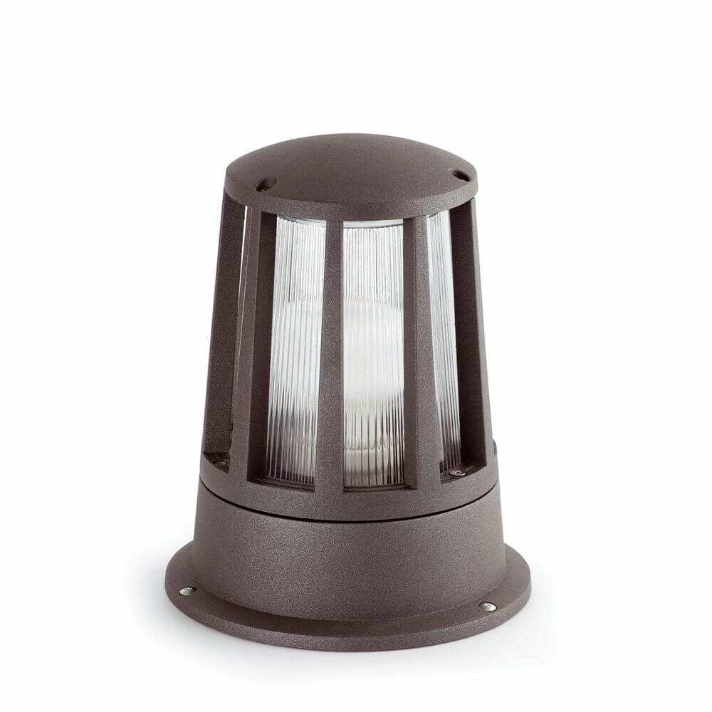 Moderne Sockelleuchte SURAT IP54 Dunkelgrau in stilvollem Design, ideal für Außenbereiche und Gartendekoration.