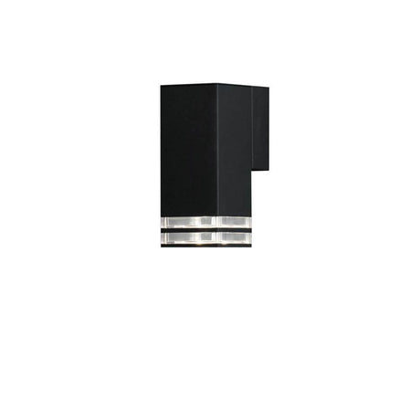 Pollux Außen Wandleuchte IP44 in Schwarz mit modernen Designelementen für Außenbereiche.