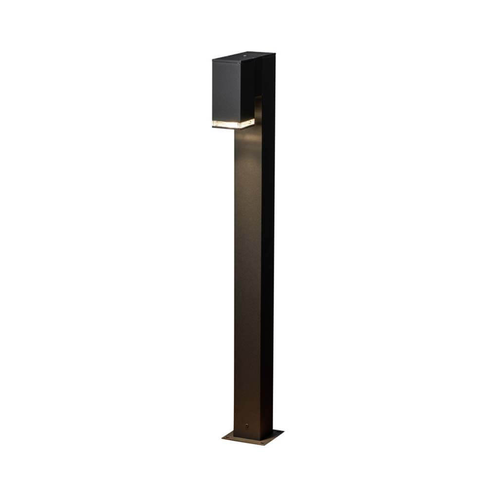 Pollux Pollerleuchte in Schwarz mit GU10 Sockel, ideal für Außenbereiche und moderne Beleuchtung.