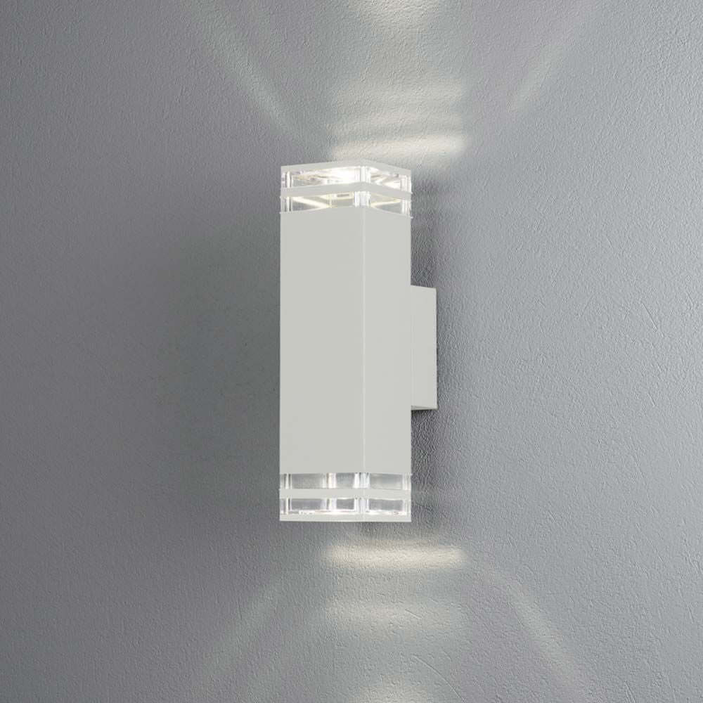 Pollux Wandleuchte 2-flammig in Weiß, modernes Design für stilvolle Beleuchtung.