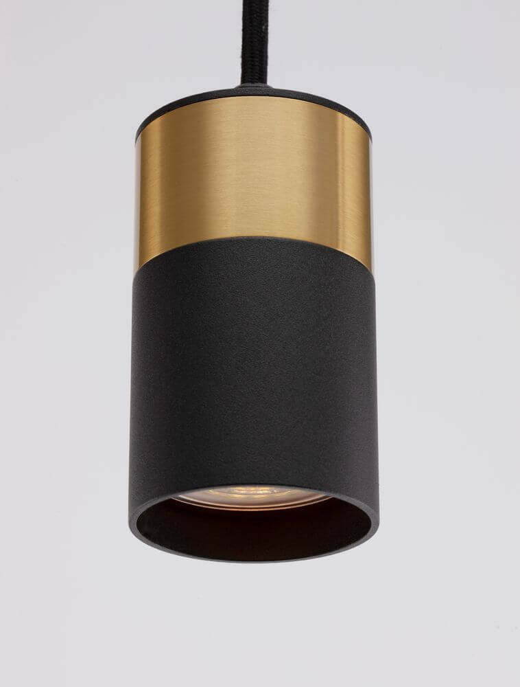 Pongo Pendelleuchte Cover Unten Ø 5,6cm Schwarz, Gold mit edler Kombination aus Gold und Schwarz.