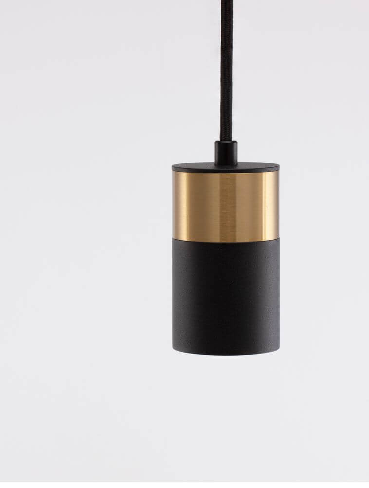 Pongo Pendelleuchte Cover Unten Ø 5,6cm Schwarz, Gold elegant hängend im modernen Design von Nova Luce