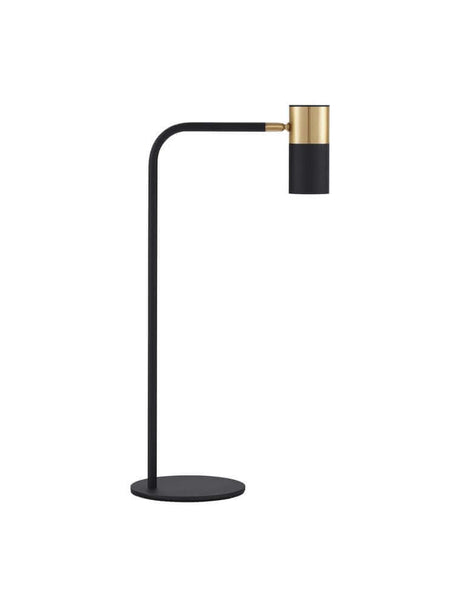 Pongo Tischleuchte Schwarz, Gold von Nova Luce aus schwarzem Metall mit goldmattem Akzent für moderne Räume