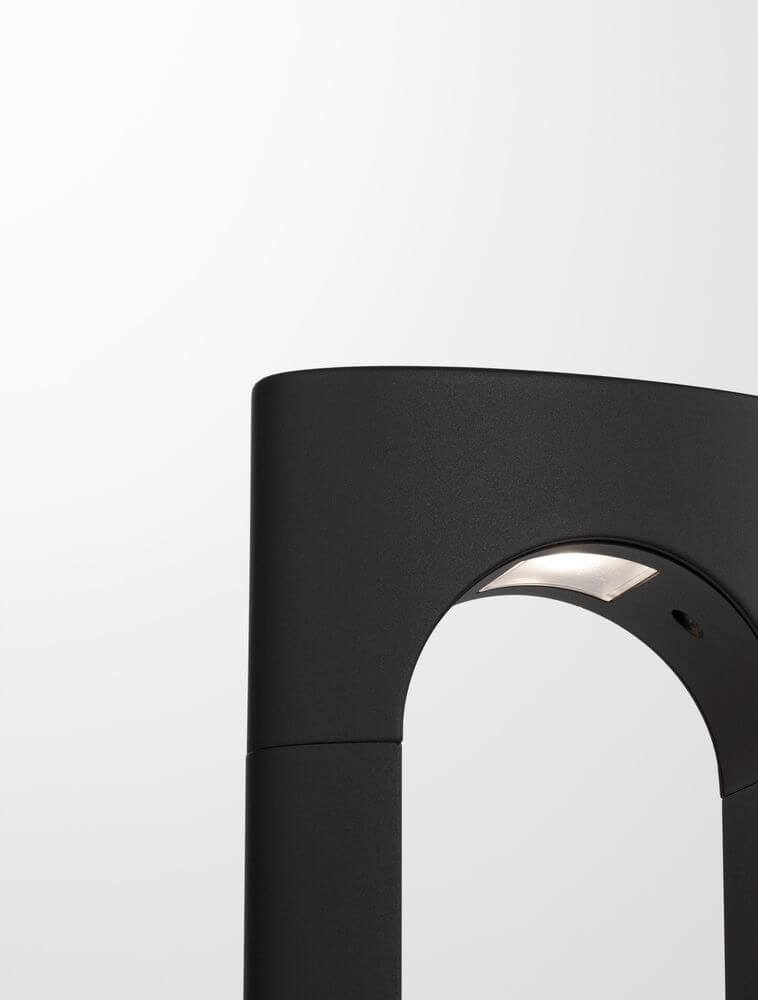 Portal LED Außensockelleuchte 3000K Schwarz IP54 - modernes Design mit energiesparender LED-Technologie.
