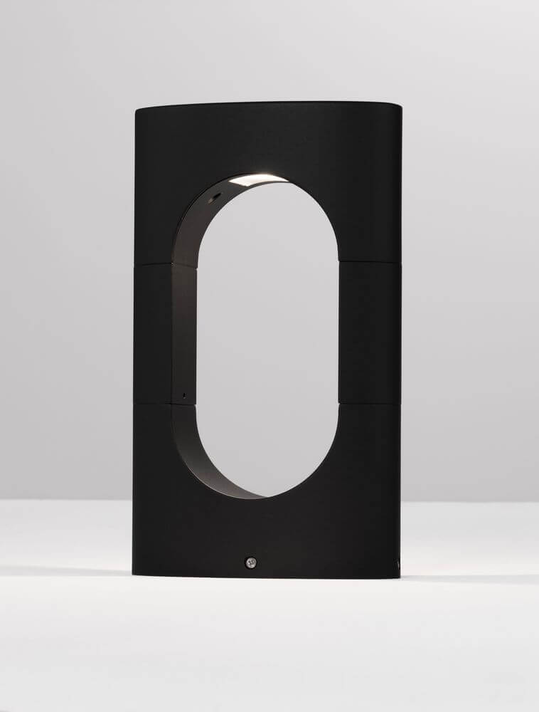 Portal LED Außensockelleuchte 3000K Schwarz IP54 mit modernem Design und energiesparender LED-Technologie.
