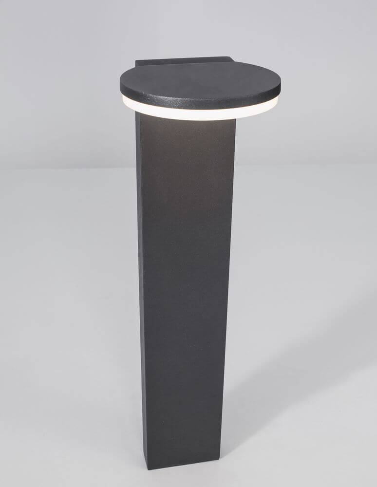 Alt Tag: Posen LED Außenwegeleuchte 3000K Anthrazit IP54 moderner anthrazitfarbener Poller mit integrierter 10W LED, warmweißes 3000K Licht, ideal für Einfahrt und Terrasse