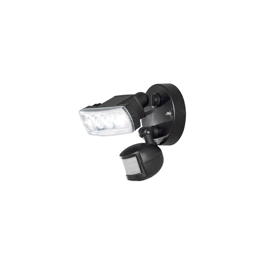 Prato LED Außenstrahler mit Bewegungsmelder Schwarz für optimale Außenbeleuchtung.