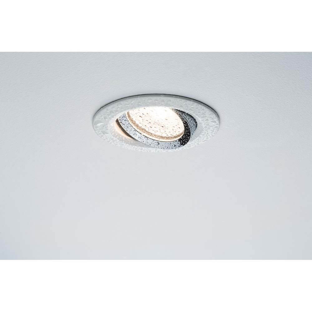 Premium EBL Nova IP65 schwenkb max 1x35W GU10 GU5,3 Weiß-Chrom Einbaustrahler