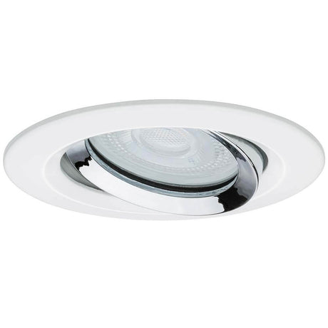 Premium EBL Set Nova IP65 schwenkbar LED 1x7W GU10 Ws matt-Chrom Alu Einbaustrahler in modernem Design.