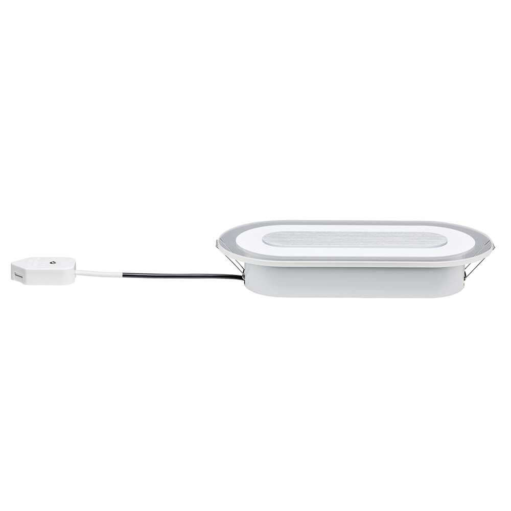 Premium EBL Set Whirl oval LED 1x8W 115x230mm Alu-Gedreht mit dimmbarem, blendfreiem Licht.