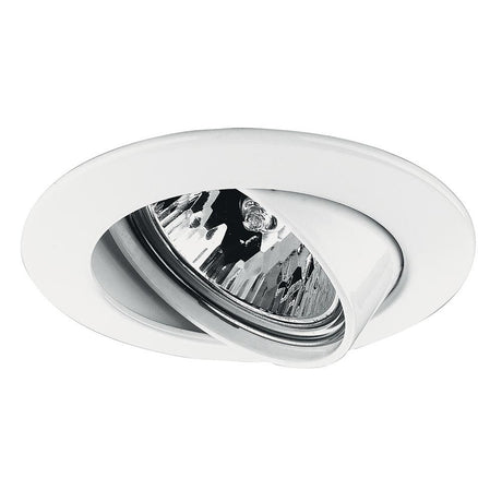 Premium EBL schwenkbar max. 50W 12V GU5,3 Weiß - elegante schwenkbare Halogen-Einbauleuchte.