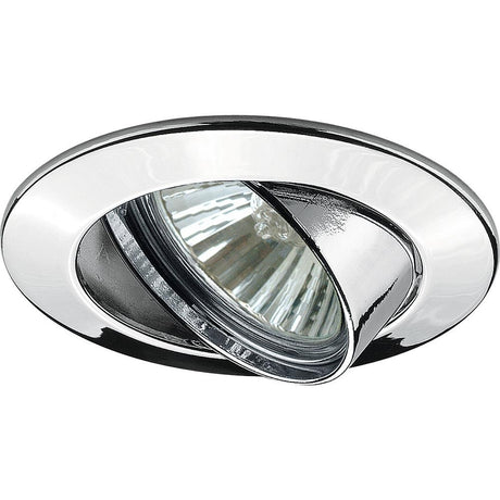 Premium EBL schwenkbar max. 50W GU10 Chrom - hochwertige Halogen-Einbauleuchte mit edlem Design.