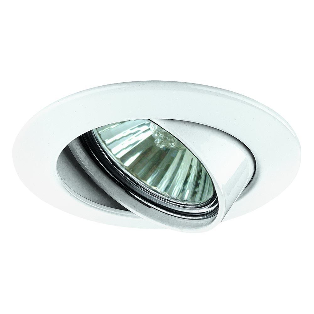Premium EBL schwenkbar max. 50W GU10 Weiß - hochwertige Halogen-Einbauleuchte mit schwenkbarem Design.