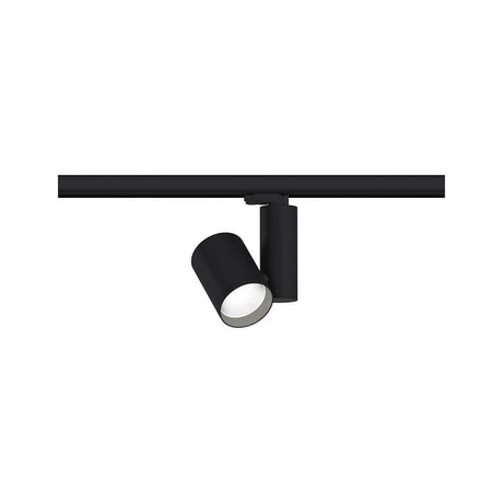 ProRail3 LED track spotlight Zeuz 9° dimmable black mounted in the track system.
