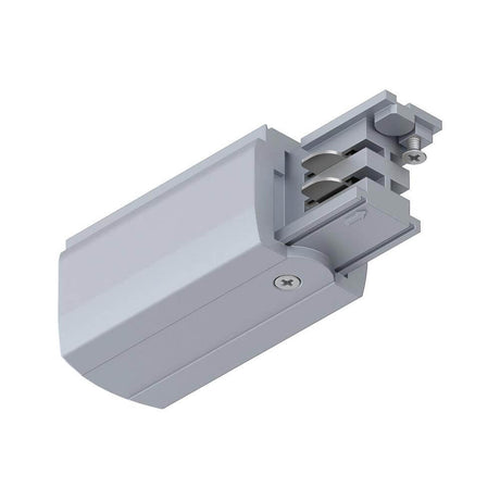ProRail3 power feed end right silver in silver, ideal for individual lighting installations.