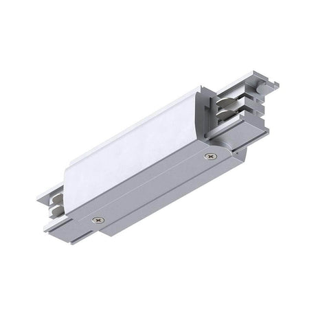 ProRail3 Center Feed Silver for lighting installations, connection to 5-core ceiling outlets.