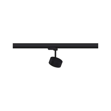 ProRail3 Aldan LED track spotlight black, chrome on a black track system, modern technology and elegant design.