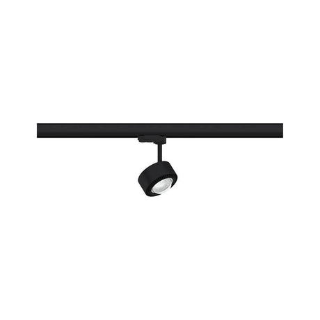 ProRail3 Aldan LED track spotlight black, chrome mounted on a track with modern design.
