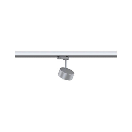 ProRail3 LED track spotlight Aldan 8.2W dimmable silver, black mounted on a track.