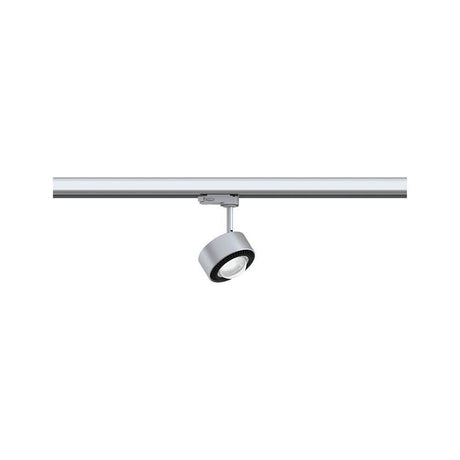 ProRail3 LED track spotlight Aldan 8.2W dimmable silver, black mounted on a track