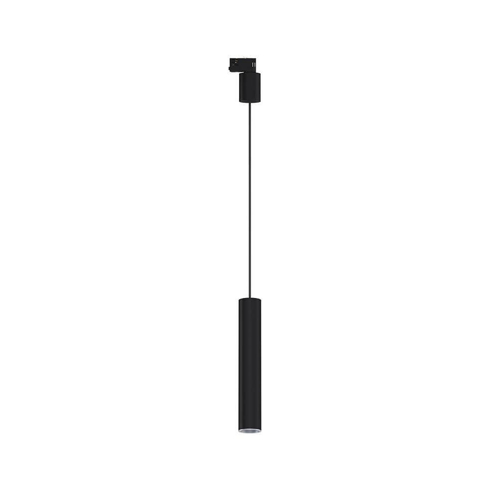 ProRail3 Pendelleuchte Artemons Dimmbar Schwarz mit zylindrischem Design und schwarzem Stoffkabel