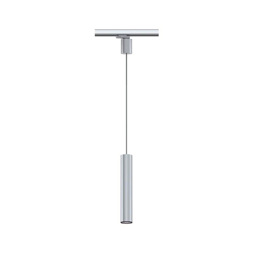 ProRail3 Pendelleuchte Artemons Dimmbar Silber mit zylindrischem Design und Stoffkabel.