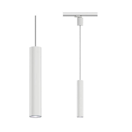 ProRail3 pendant light Artemons White, cylindrical, elegant design, ideal for high ceilings.