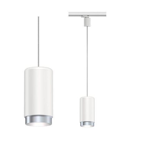 ProRail3 pendant light Corus White with elegant design and fabric cable for high ceilings.