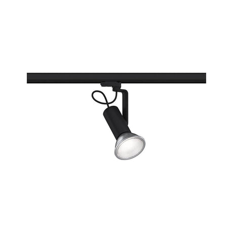 ProRail3 track spotlight Apol II dimmable black, flexible LED spotlight in black for corridors and hallways
