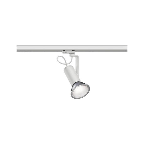 ProRail3 track spotlight Apol II dimmable white on a track light, ideal for corridors and object lighting.