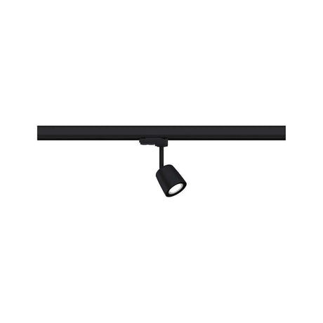 ProRail3 track spotlight Cover Black on a track, modern design, versatile in use.