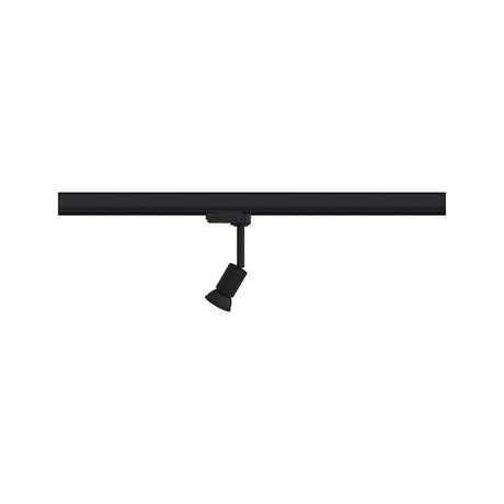 ProRail3 track spotlight Purell dimmable black mounted on a black track.