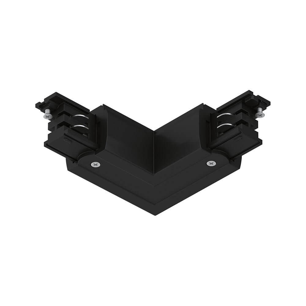 ProRail3 Verbinder L-Stück Außen Schwarz für individuelle 3-Phasen-Schienensysteme.