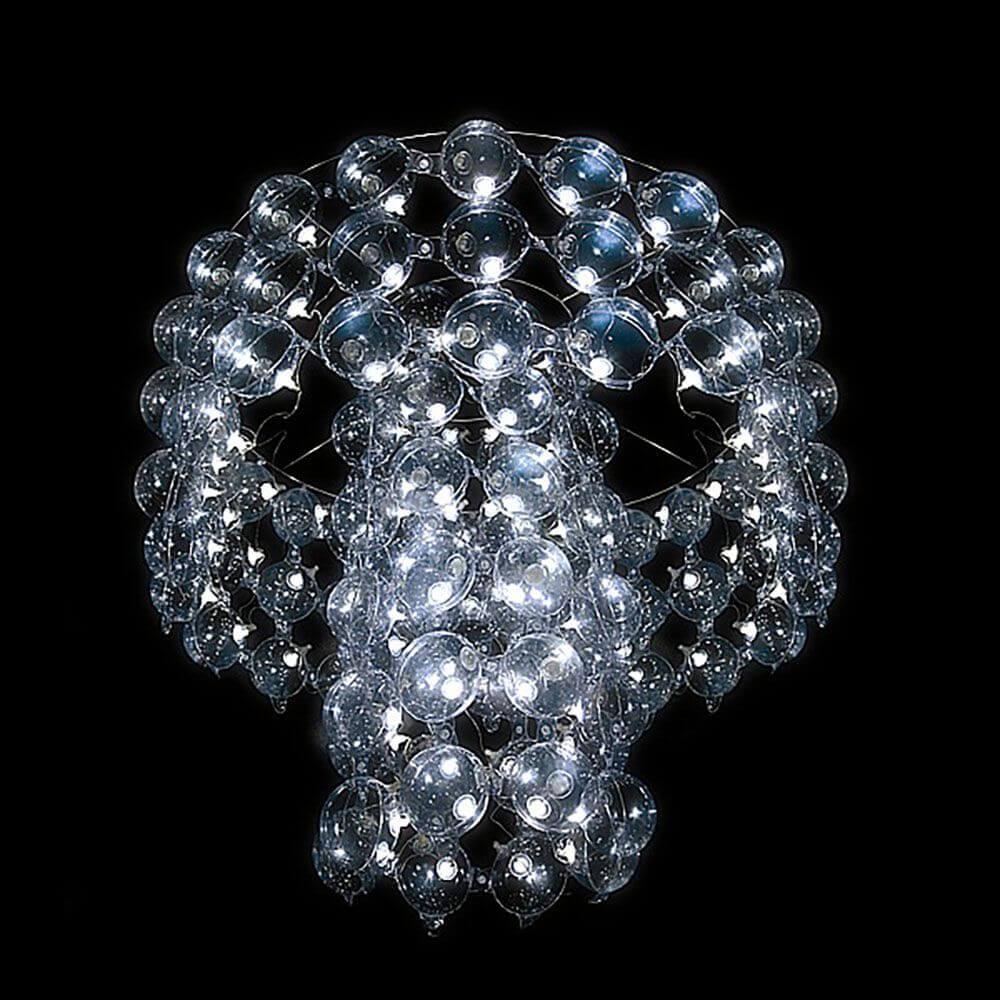 King's Design Kronleuchter 100cm mit Bubbles®-Technologie und LED-Beleuchtung in modernem Design.