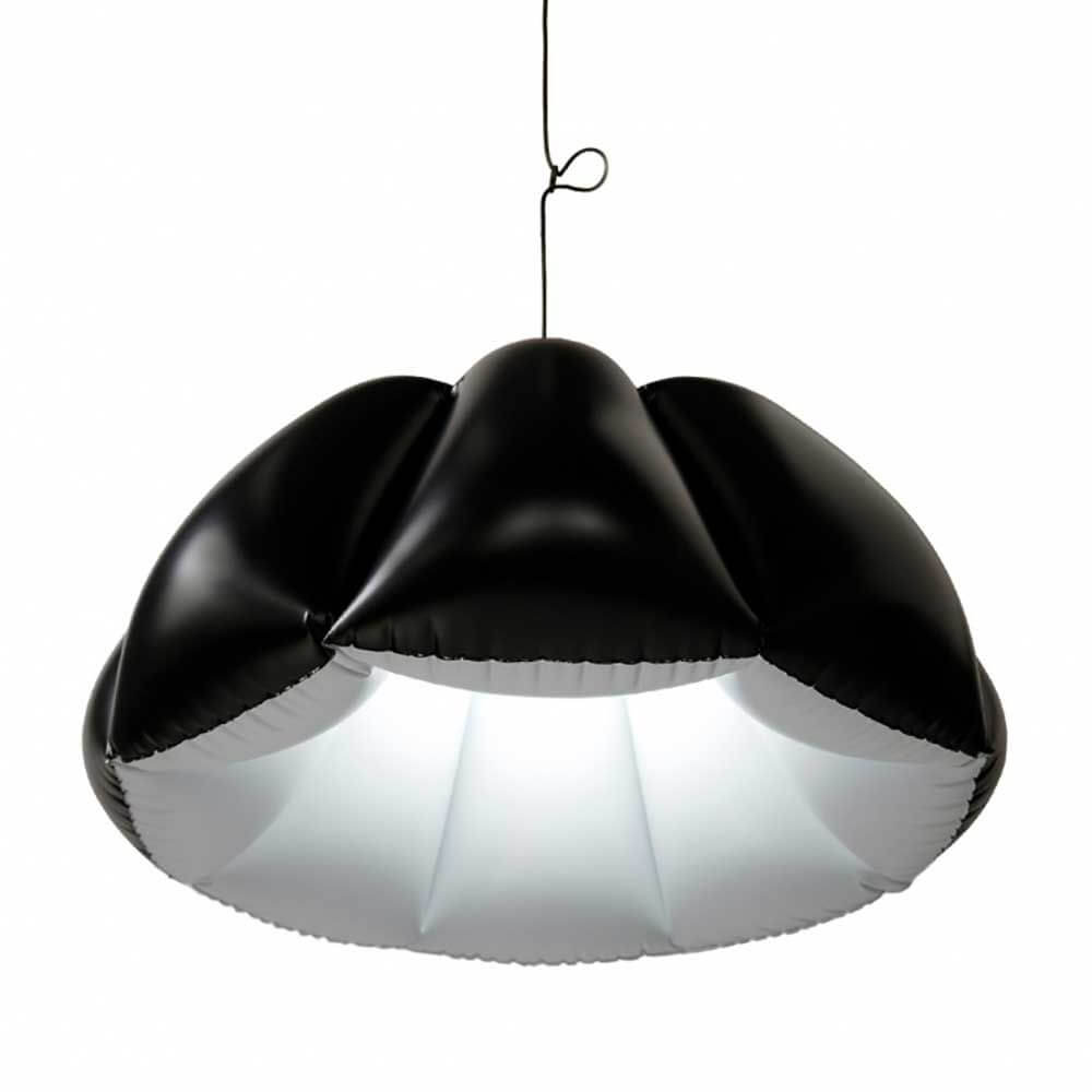 Orca Design Hängeleuchte in Schwarz mit flexiblem, luftgefülltem Schirm für gemütliche Beleuchtung.