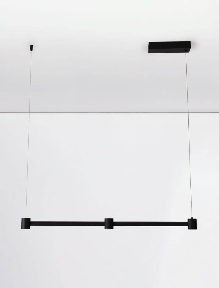 Puize LED Pendelleuchte 3-flammig 3000K Schwarz