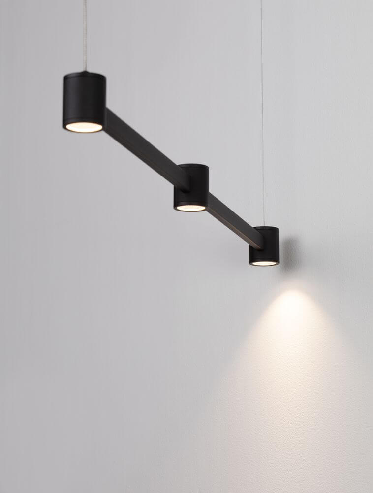 Puize LED Pendelleuchte 3-flammig 3000K Schwarz