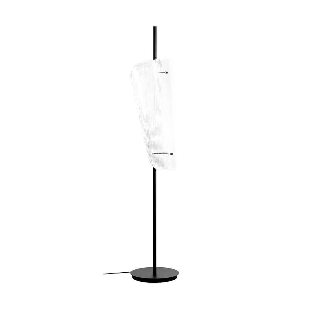 Pulpo LED Stehleuchte Bent One aus Glas mit elegantem Design und modernem Rahmen.