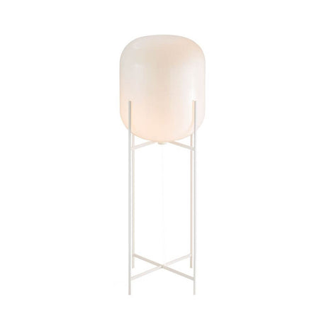 Pulpo LED Oda Big floor lamp Ø 45cm H 140cm with a slim base and bulbous glass sphere.