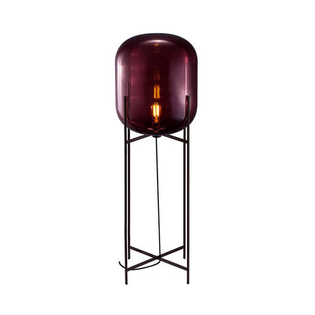 Pulpo LED Oda Big floor lamp Ø 45cm H 140cm - industrial floor lamp with mouth-blown glass and a slim base.