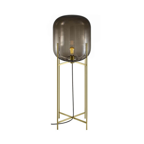 Pulpo LED Oda Big floor lamp Ø 45cm H 140cm in a modern industrial design with mouth-blown glass.