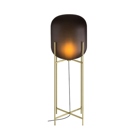 Pulpo LED Oda Big floor lamp Ø 45cm H 140cm with a slim base and mouth-blown glass.