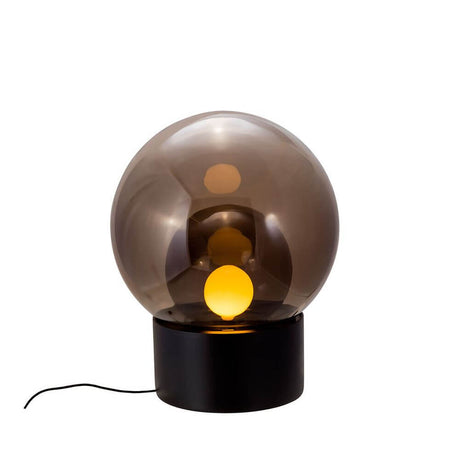 Pulpo LED table lamp Boule Medium Ø 58 cm with spherical glass and matte porcelain base in a stylish design.