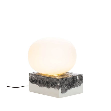 Pulpo LED Magma Two Low table lamp Ø 41 cm H 46 cm with frosted glass and handcrafted ceramic base.