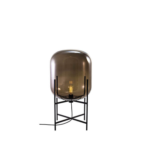 Pulpo LED Oda Medium table lamp Ø 45cm H 85cm on a slender base with mouth-blown glass and warm lighting