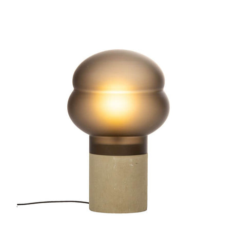 Pulpo LED table lamp Kumo High 54 cm Ø 35 cm in an elegant, modern form with soft lighting.